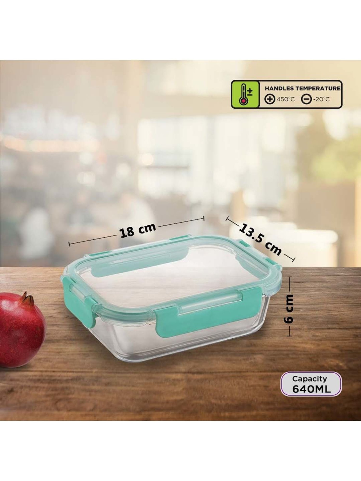 Allo Borosilicate Glass Containers with Lids Microwave Safe Container for Glass Storage Containers