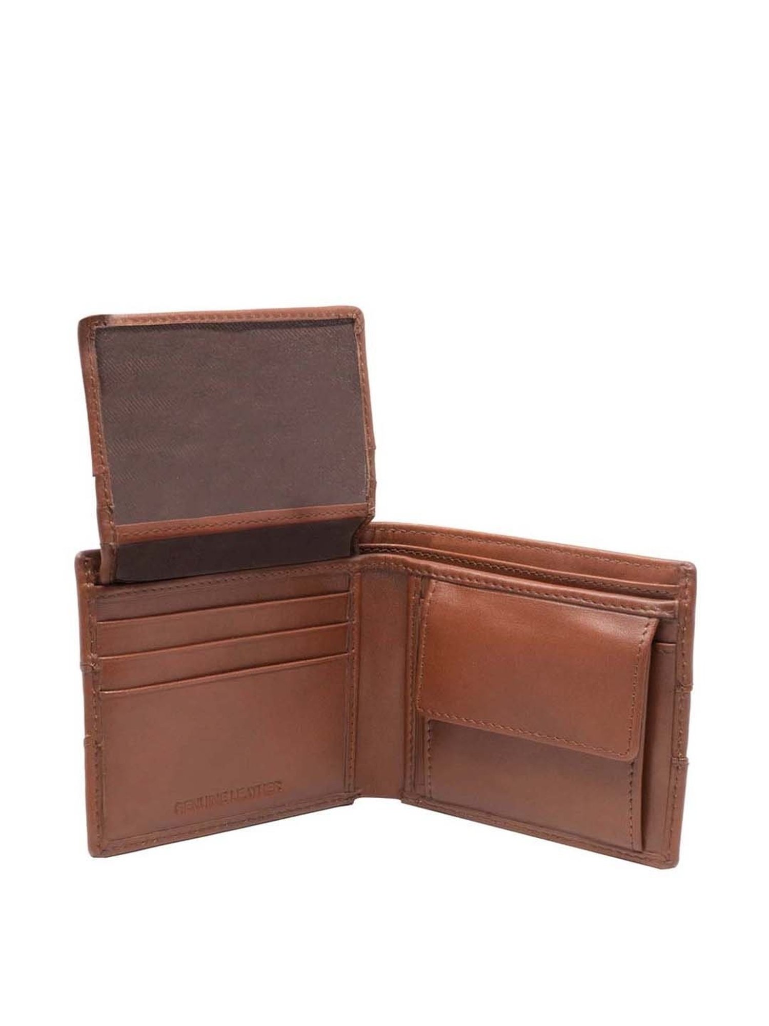 Tohl Tan Casual Leather Bi-Fold Wallet for Men