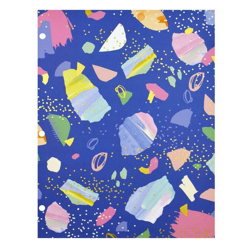 Terrazzo 2 Pocket Paper Folder Light Blue - Greenroom
