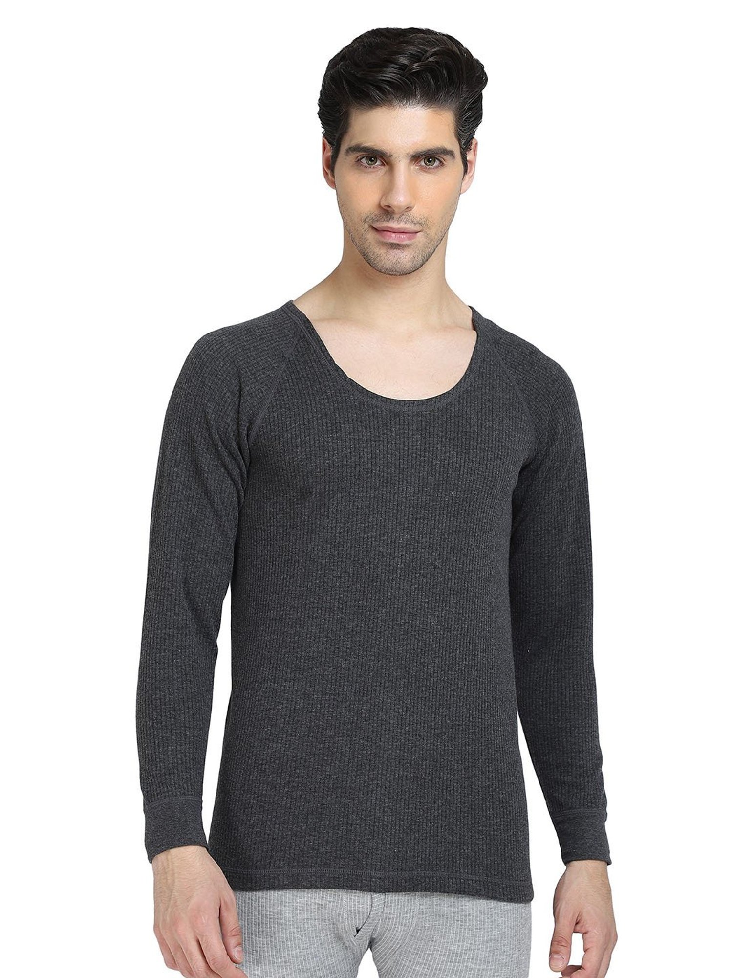 Bodycare Charcoal Melange Regular Fit Thermal Top