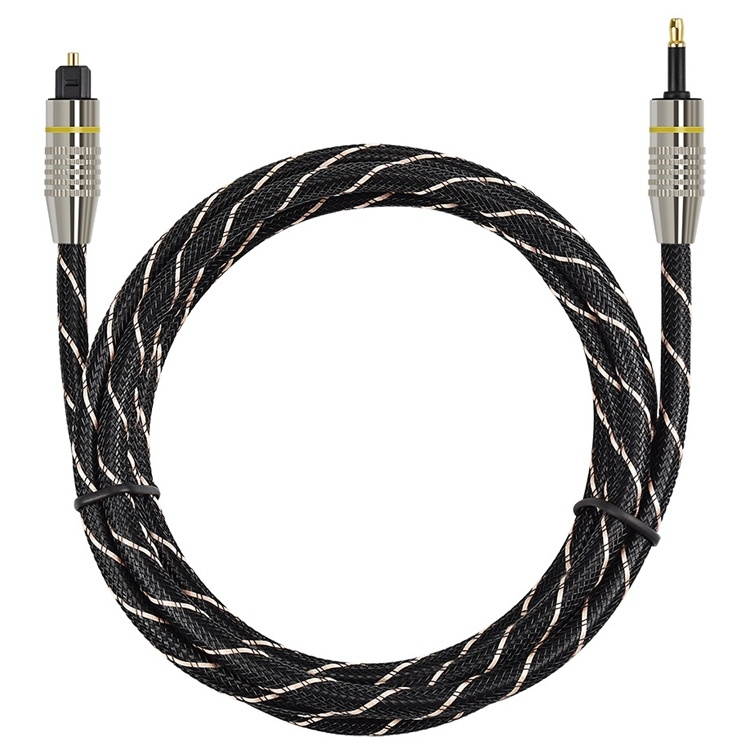 3m EMK OD6.0mm Square Port to Round Port Set-top Box Digital Audio Optical Fiber Connecting Cable