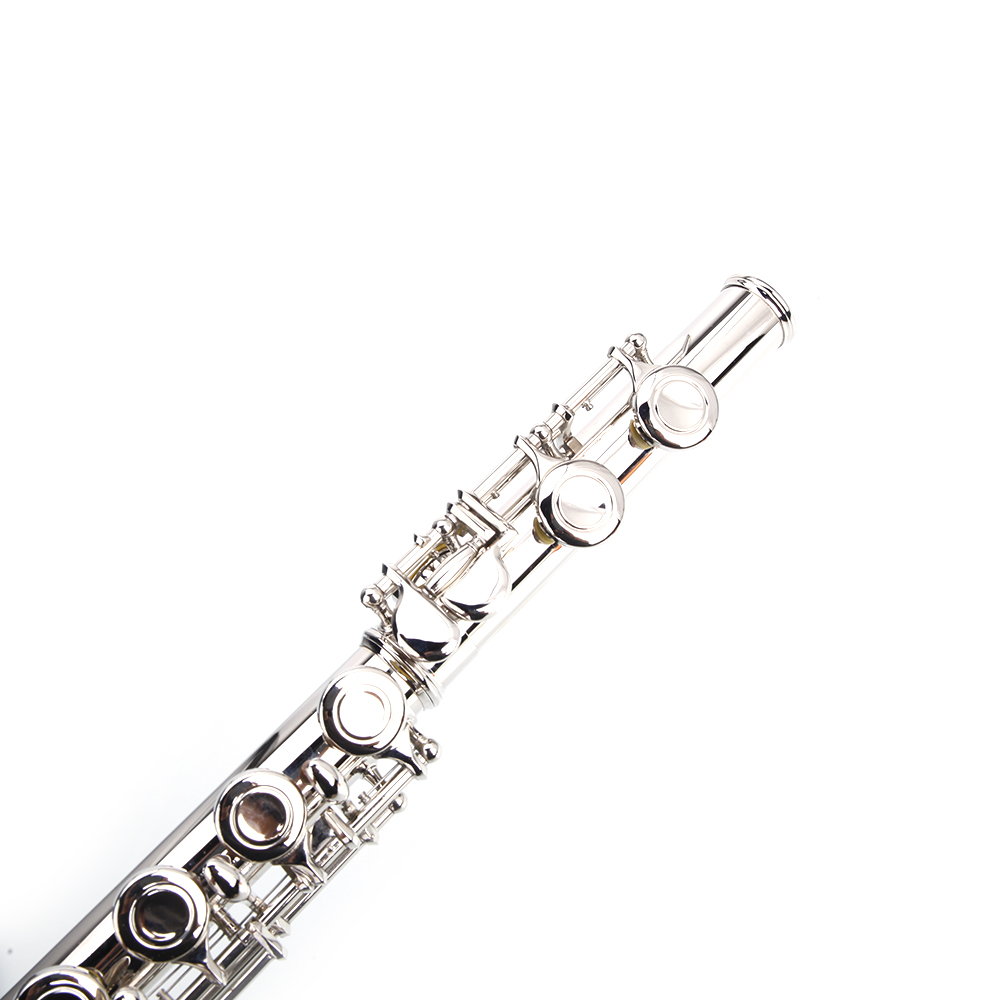 New Senior School Student Professional 16 Closed Hole C Tone Silver Color Flute
