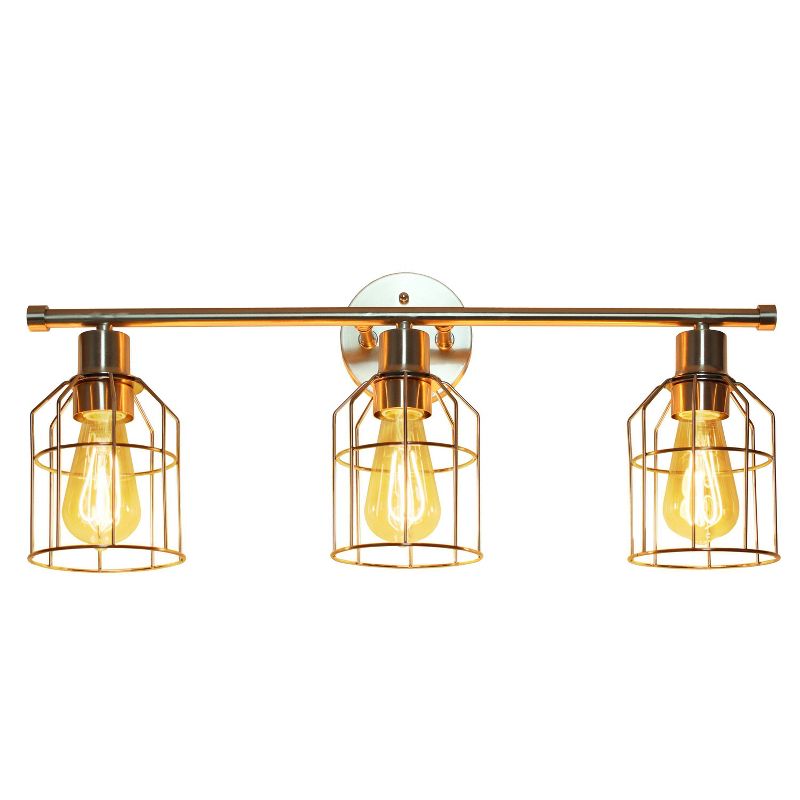 3-Light Industrial Wired Vanity Pendant Brushed Nickel - Lalia Home