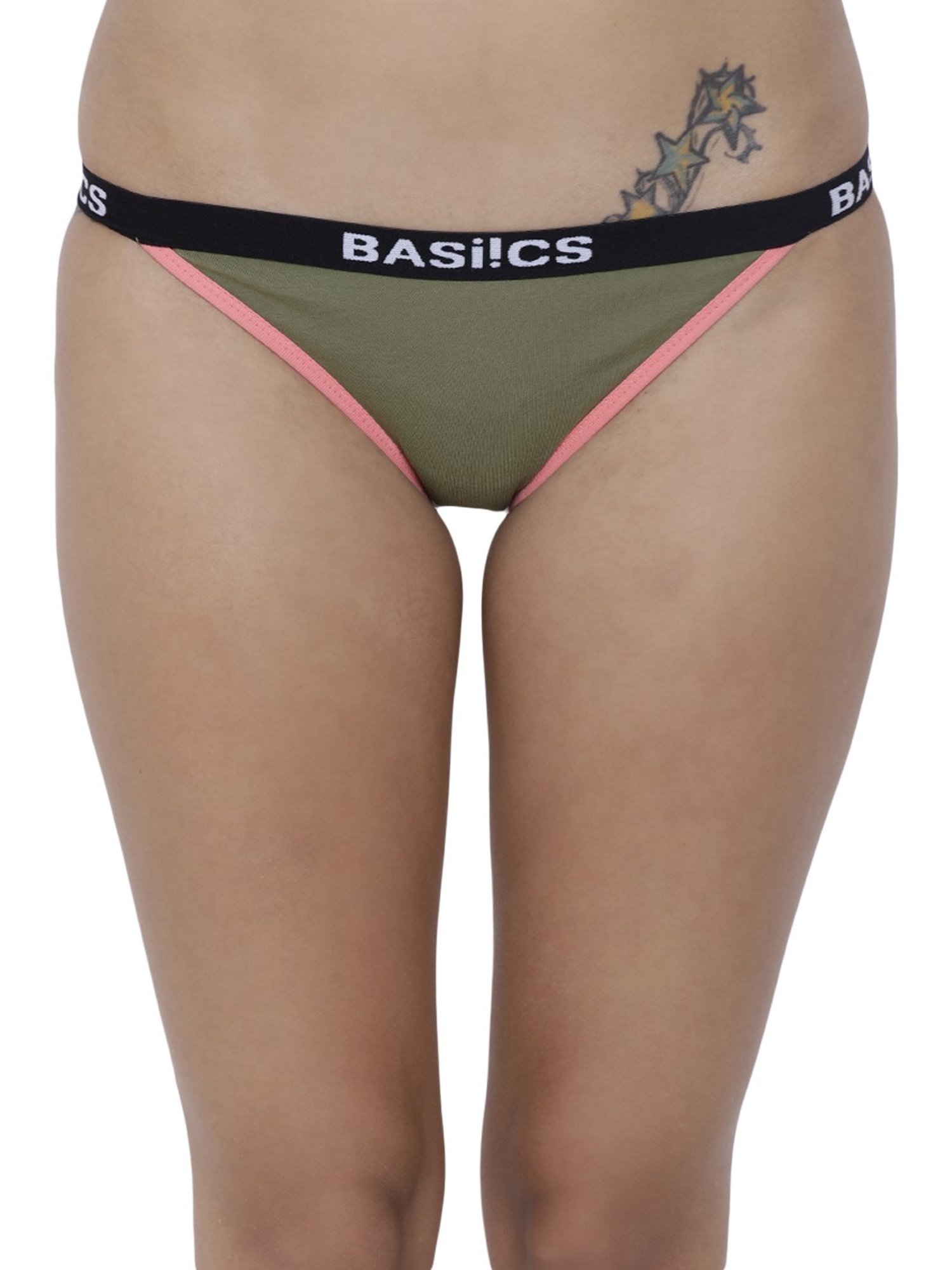 BASIICS by La Intimo Multicolor Cotton Bikini Panty ( Pack Of 3 )
