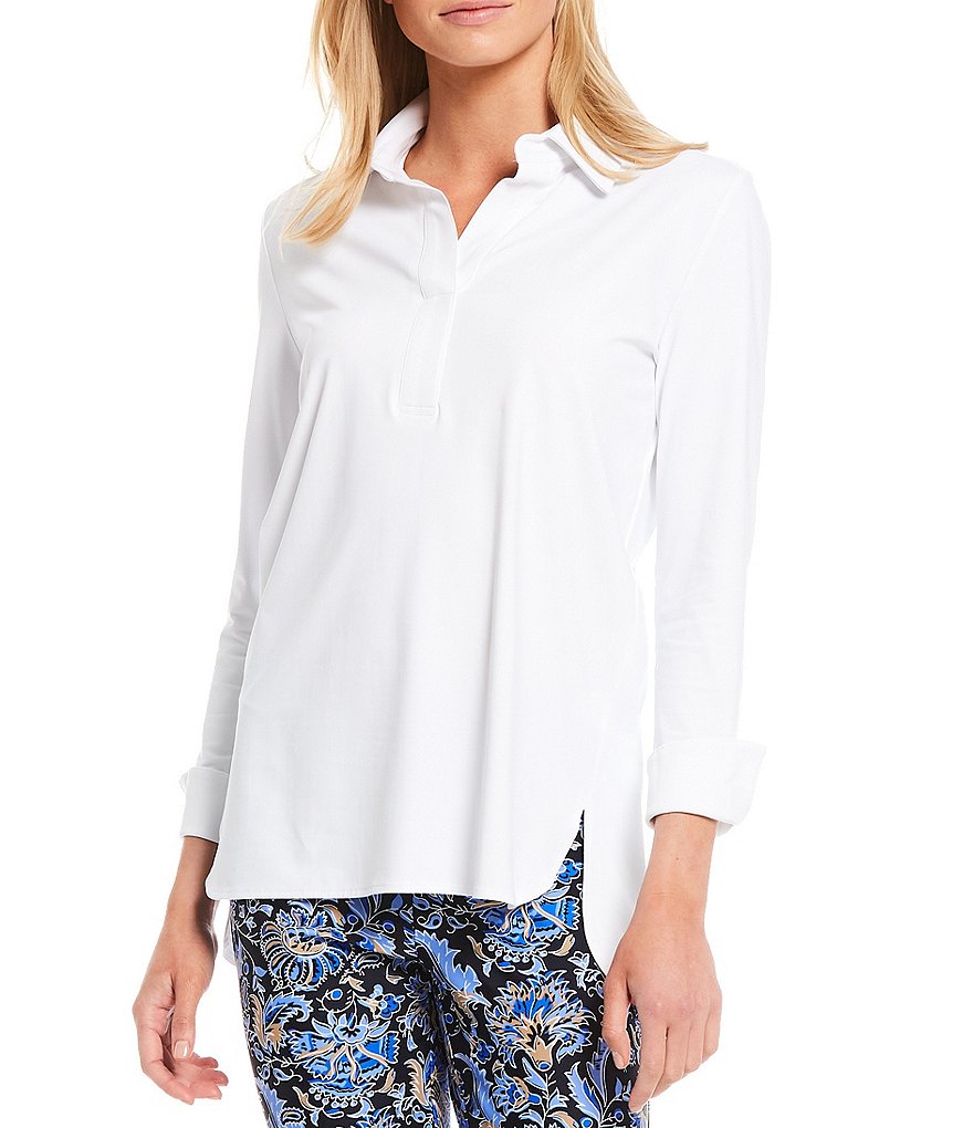 Jude Connally Hadley Roll-Tab Sleeve Point Collar Tunic