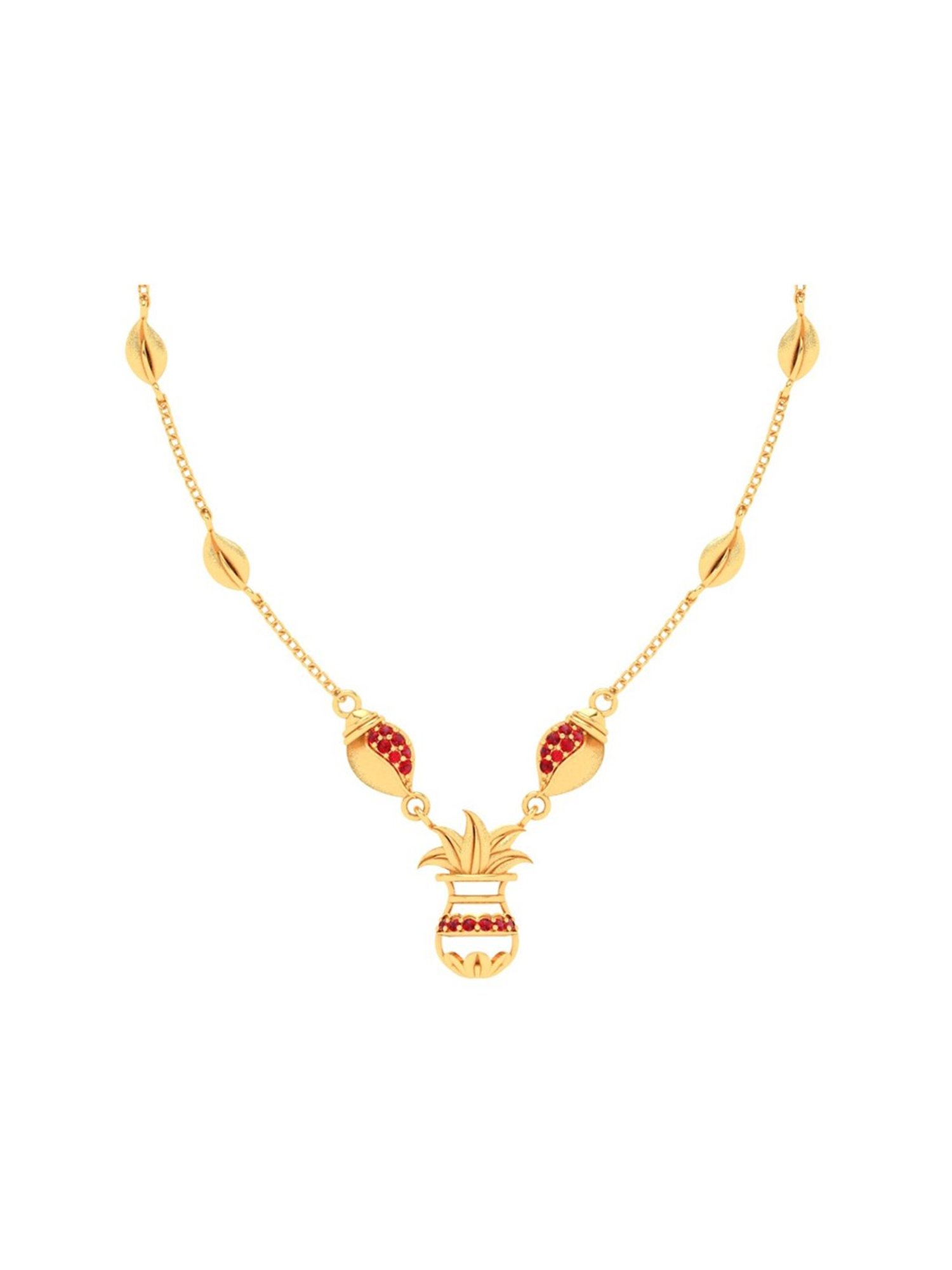 P.C. Chandra Jewellers 18k Yellow Gold Designer Kalash Necklace
