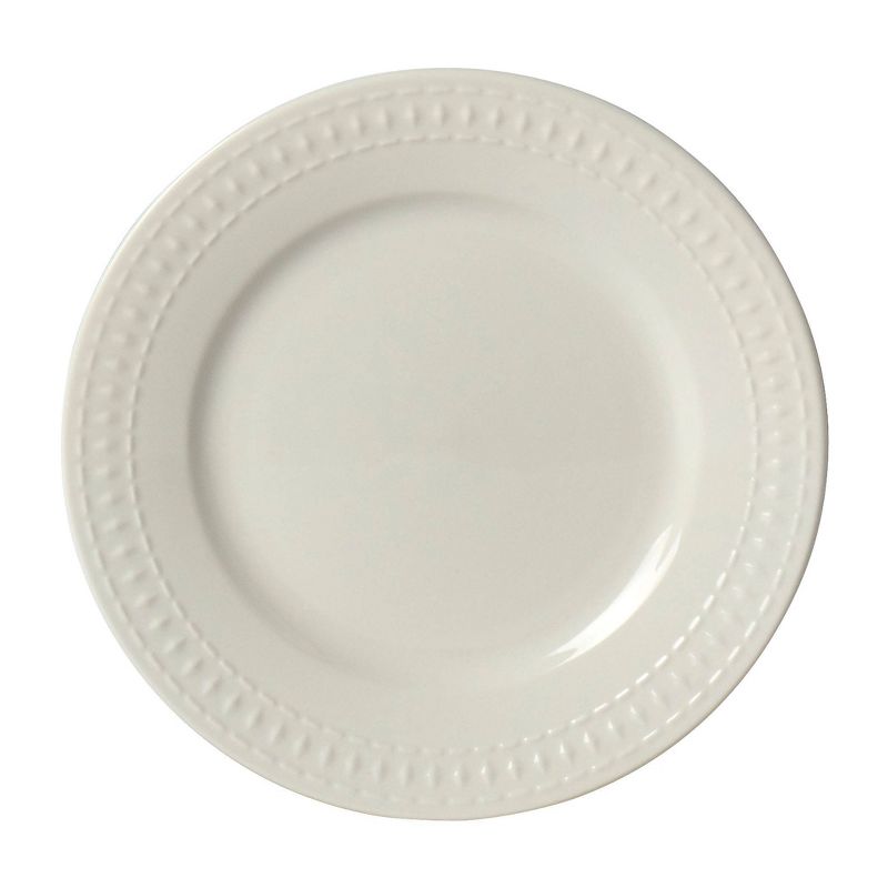 12pc Porcelain Embossed Bloom Dinnerware Set - Tabletops Gallery