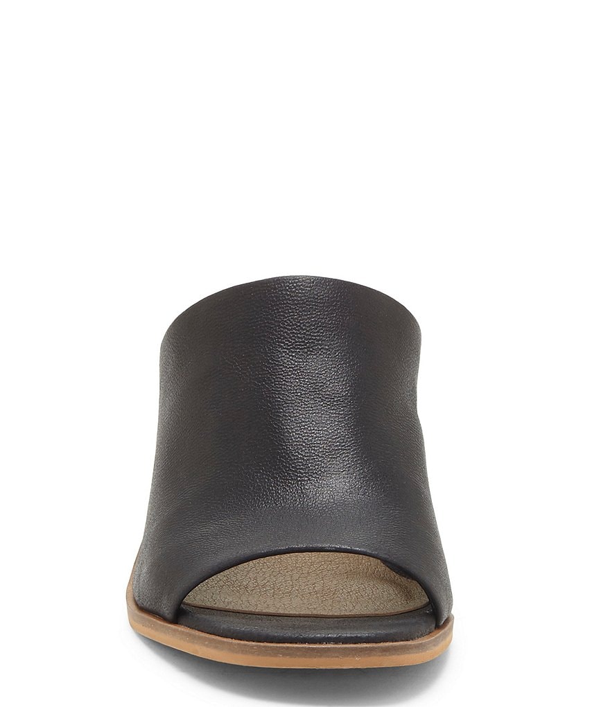 Lucky Brand Lutena Leather Block Heel Mules