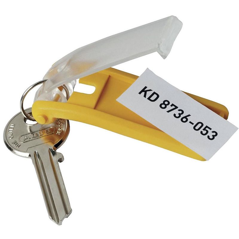 Durable Key Tags for Locking Key Cabinets Plastic 1 1/8 x 2 3/4 Black 6/Pack 195701