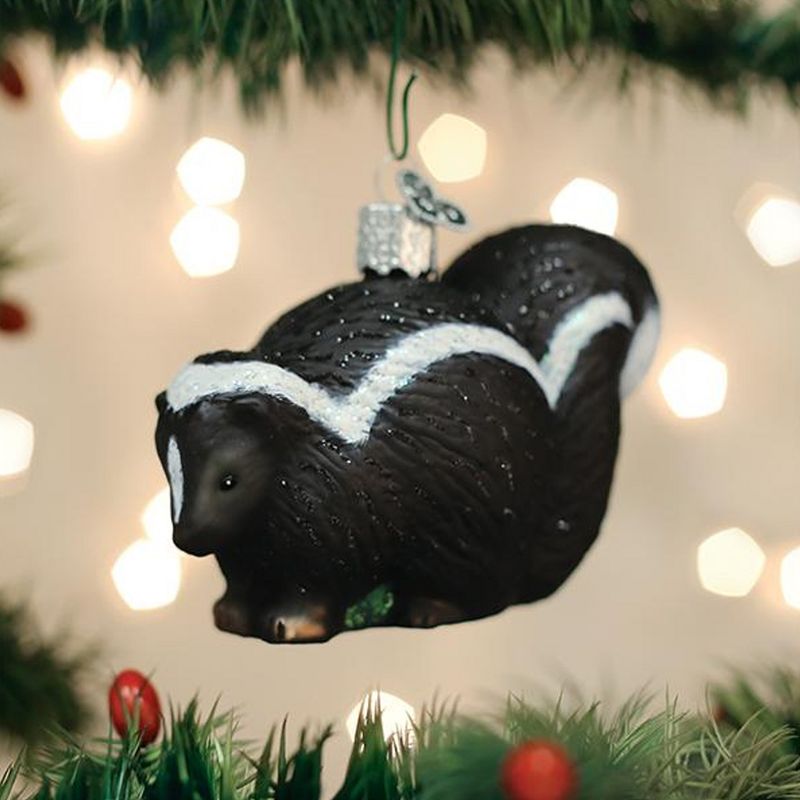 Old World Christmas 2.25" Skunk. Peaceful Courage Self-Assured  -  Tree Ornaments