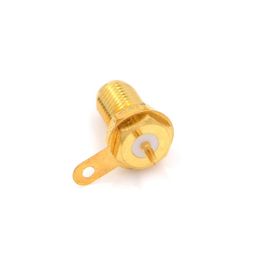 Newest 1pcs Brass SMA-KY RF Connector SMA Female Socket Jack Panel Mount with Nut Bulkhead Handle Straight Solder RF Connector