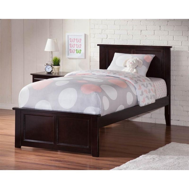 Madison Twin Bed with Matching Foot Board in Espresso - Atlantic Furniture