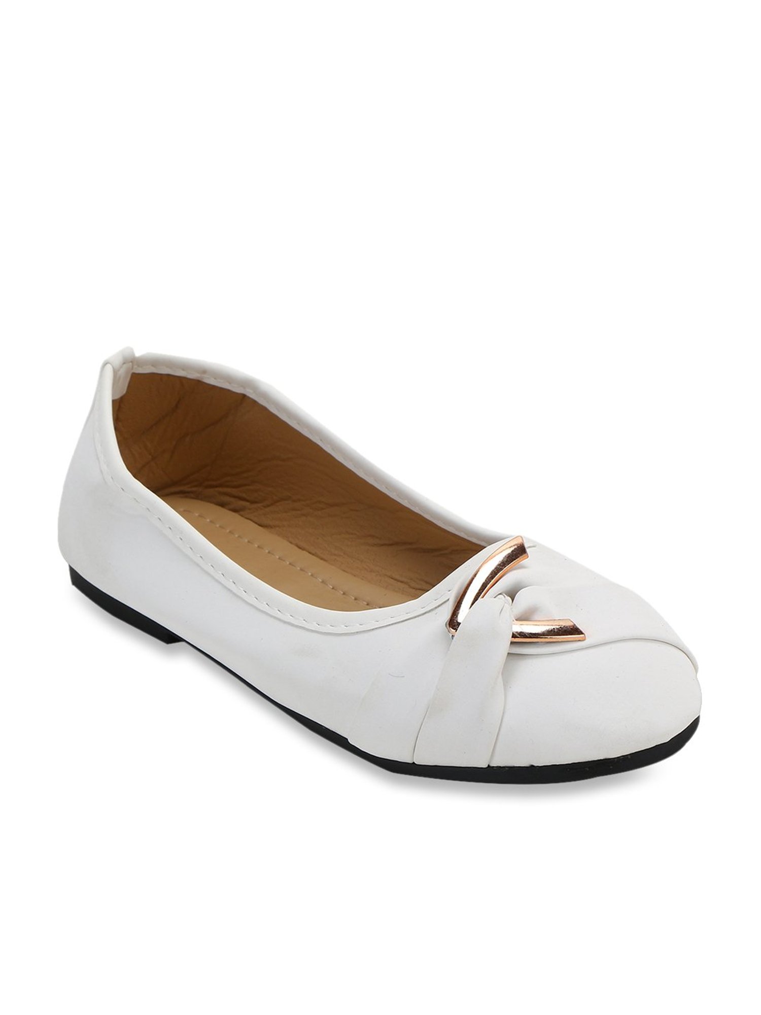 Passion Petals Kids White Flat Ballets