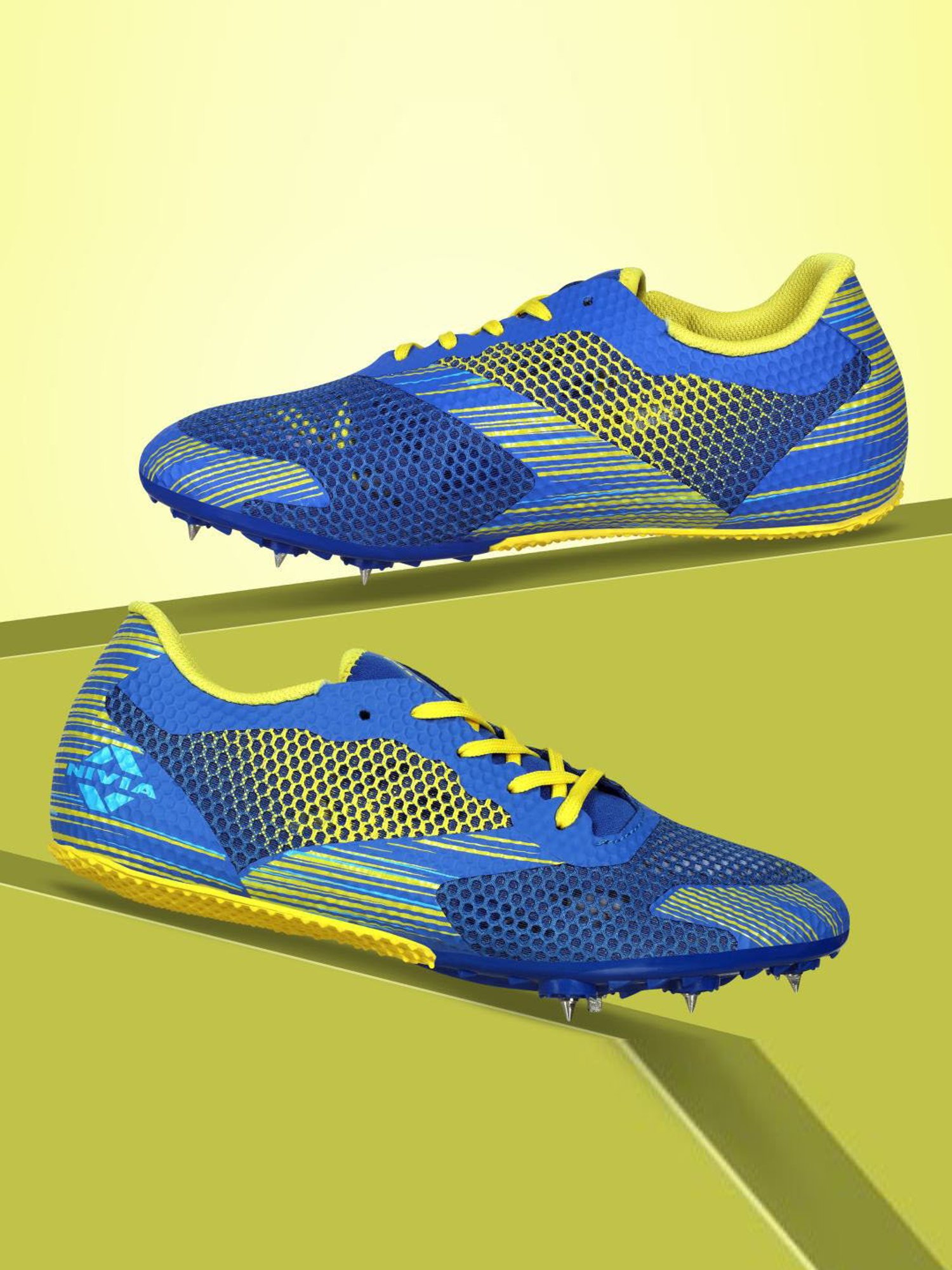 Nivia Men's Track and field-400 Blue Cricket Shoes