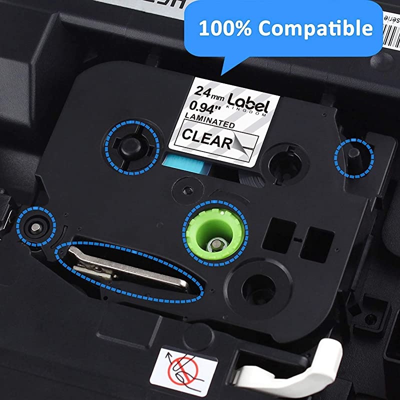 Compatible Tape Replacement for PTouch TZe151 TZ151 TZe151 TZ151 Black on Clear 24mm x 8m 094 Inch x 262 Feet Use for PTD600 PTP700 PTP900W Maker 3Pack