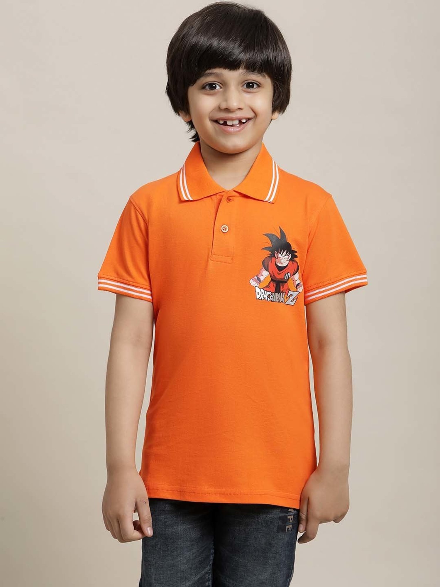 Pantaloons Junior Multicolor Cotton Striped Polo T-Shirt