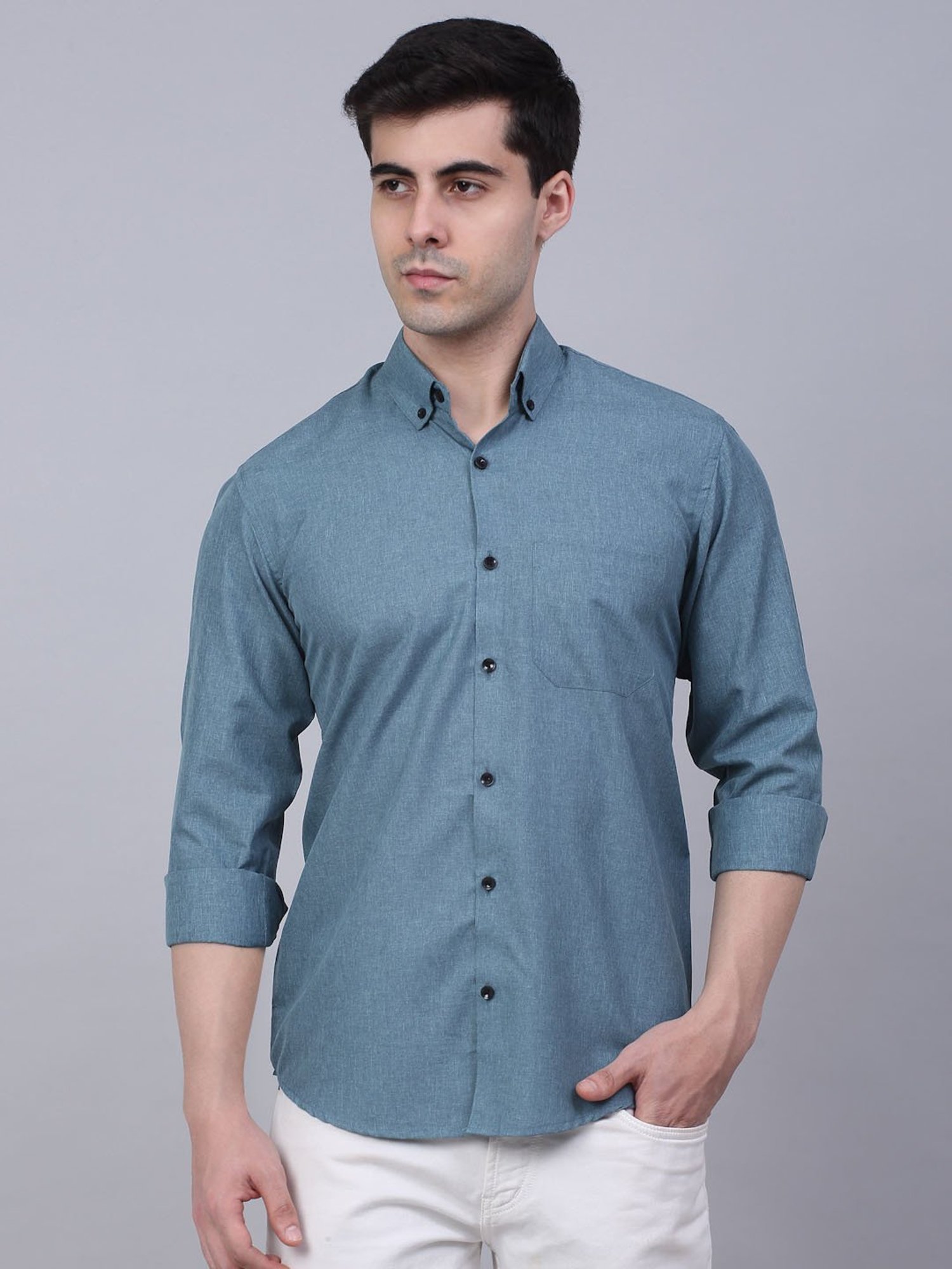 Jainish Grey Regular Fit Shirt
