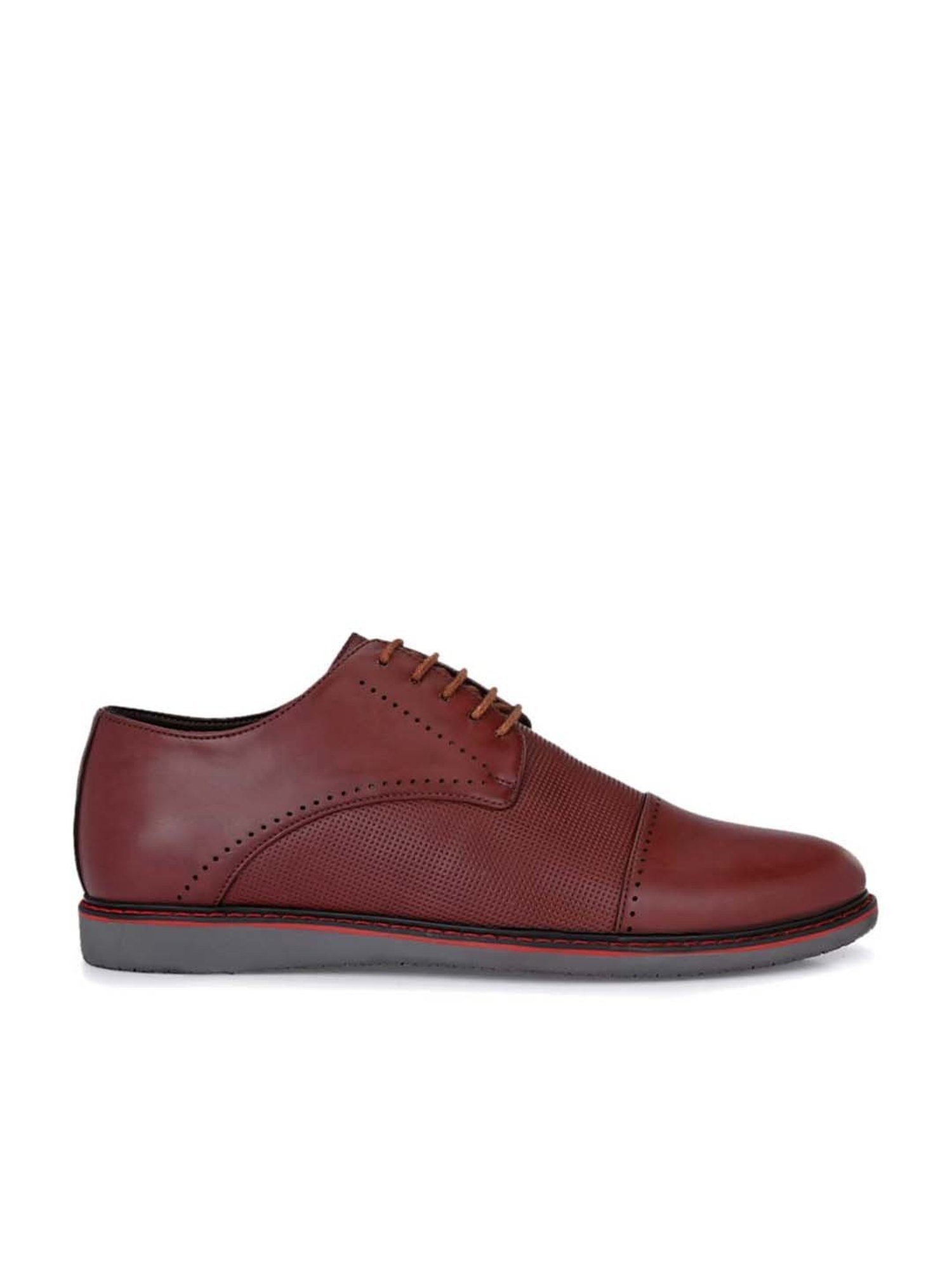 El Paso Men's Wine Derby Shoes