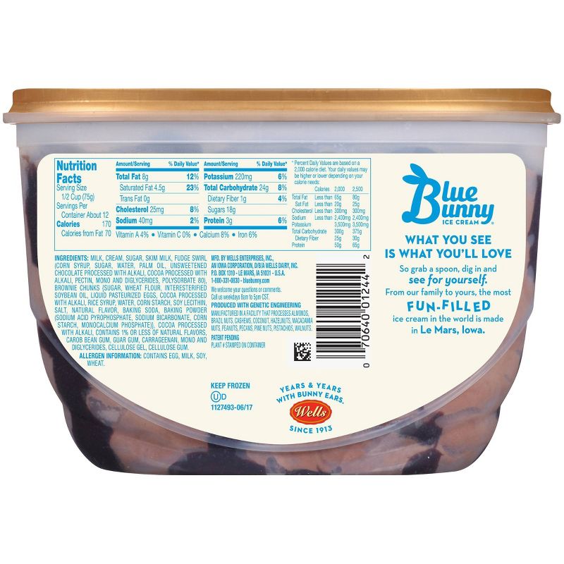 Blue Bunny Super Fudge Brownie Ice Cream - 46 fl oz