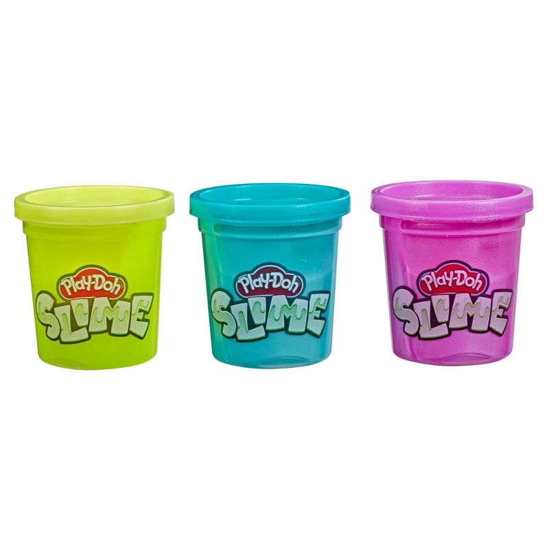 Play-Doh Brand Slime 3pk - Yellow, Metallic Purple, and Metallic Teal