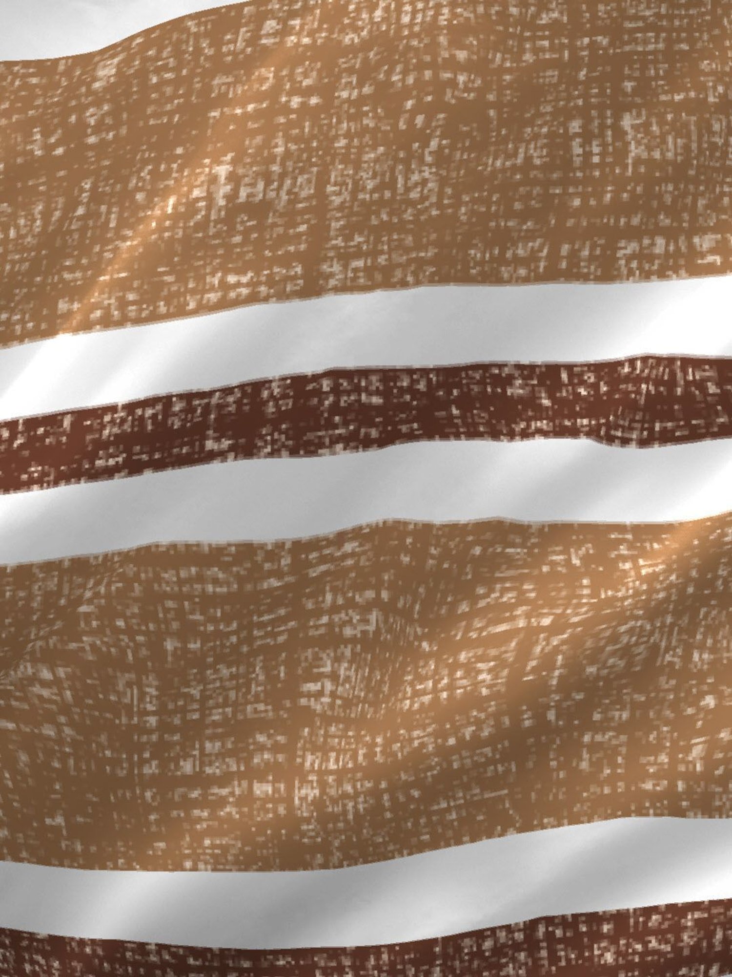Boutique Living Wizard Stripes Brown 146 TC Cotton Single Bed Sheet with 1 Pillow Cover