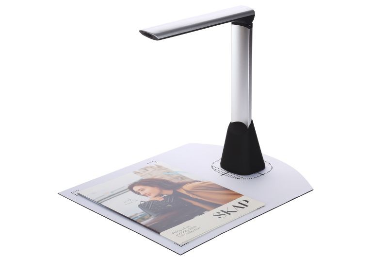 BK34 Book & Document Scanner, Auto-Flatten & Deskew Powered by AI Technology, Foldable & Portable, Capture Size A4, Compatible with Windows & Mac OS