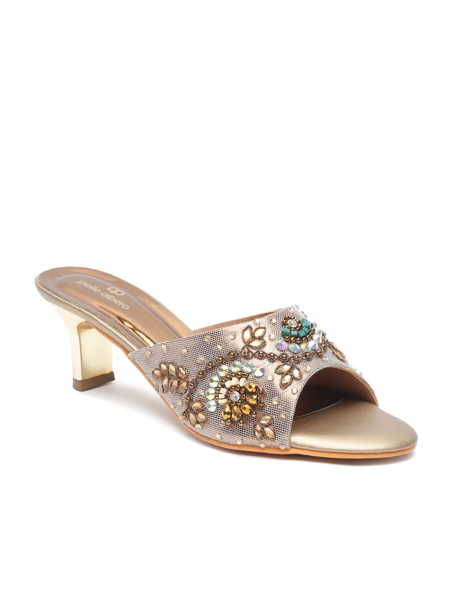 Pelle Albero Women's Antique Gold Ethnic Sandals