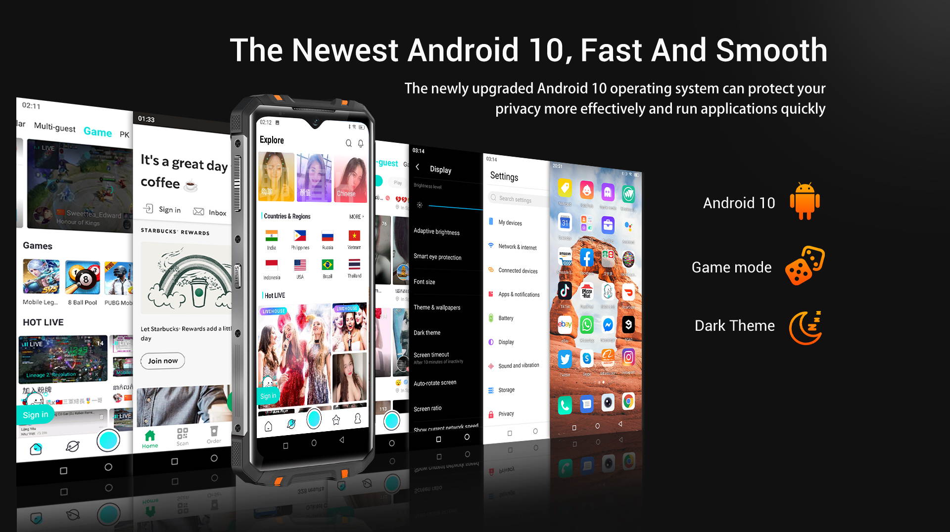 OUKITEL WP8 Pro (2020) Rugged Smartphone Unlocked,6.49 inches Display,4GB 64GB Dual SIM IP68 Waterproof Mobile Phone, 16MP Triple Camera,5000mAh Battery Android 10,Face/Fingerprint ID,NFC OTG