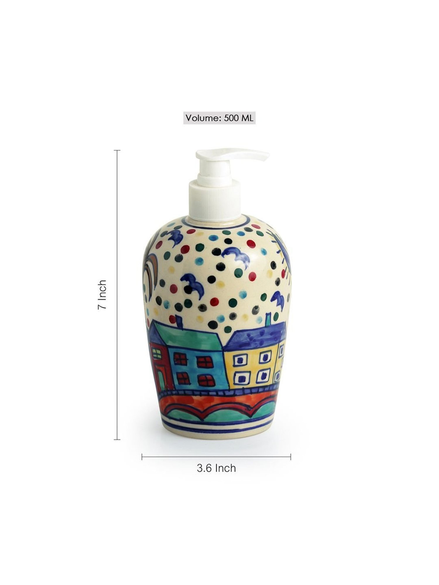 ExclusiveLane 'The Hut Essentials' Hand-Painted Ceramic Bathroom Accessory (Set Of 3)