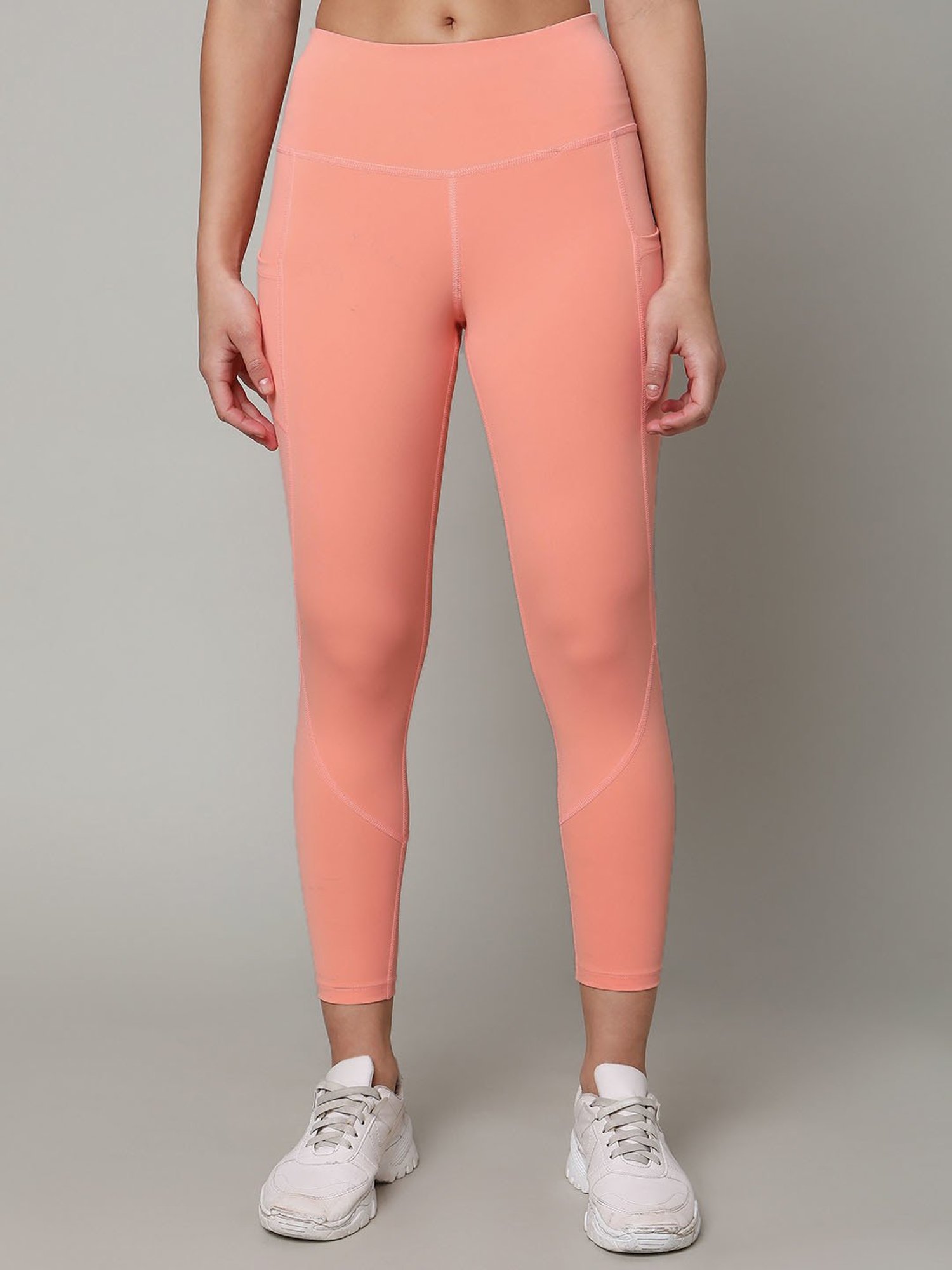 SILVERTRAQ Peach Relaxed Fit Leggings