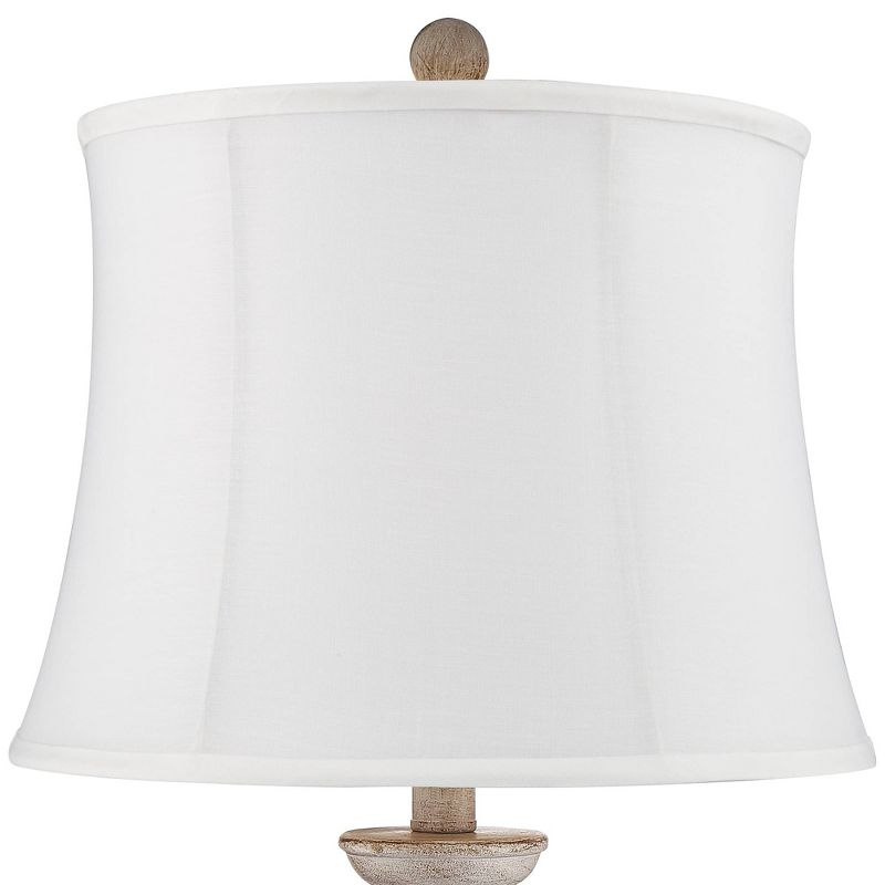 Regency Hill Patsy Beige Washed Cream Shade Table Lamps Set of 2