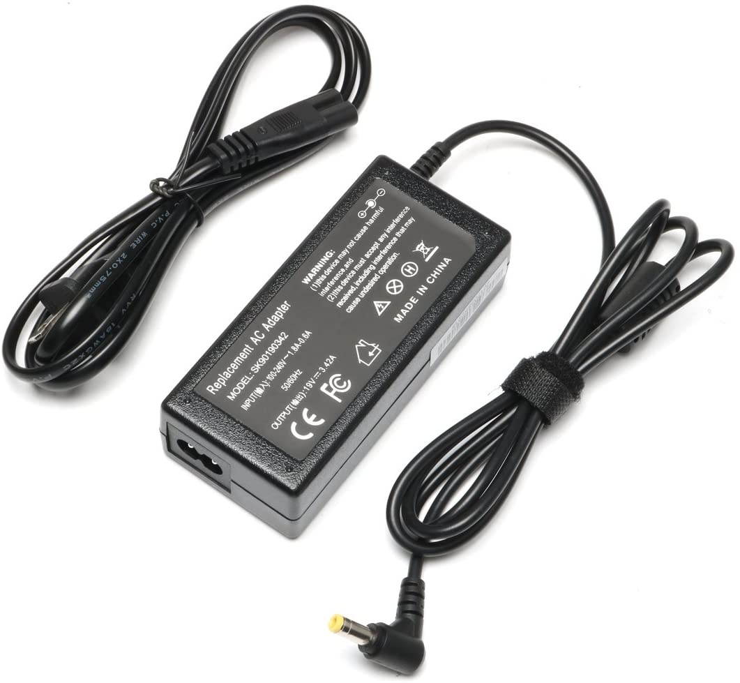 19v 3.42A 65W Laptop Charger AC Adapter for Toshiba Satellite C55 C655 C850 C50 L755 C855D L655 L745 P50 C55D S55Toshiba Portege Z30 Z930 Z830 Satellite Radius 11 14 15 AC DC Power Supply Cord