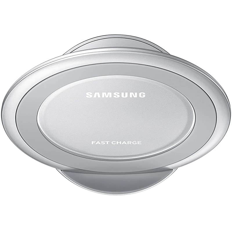Qi Certified Fast Charge Wireless Charging Pad + Stand Supports wireless charging on Qi compatible smartphones Silver