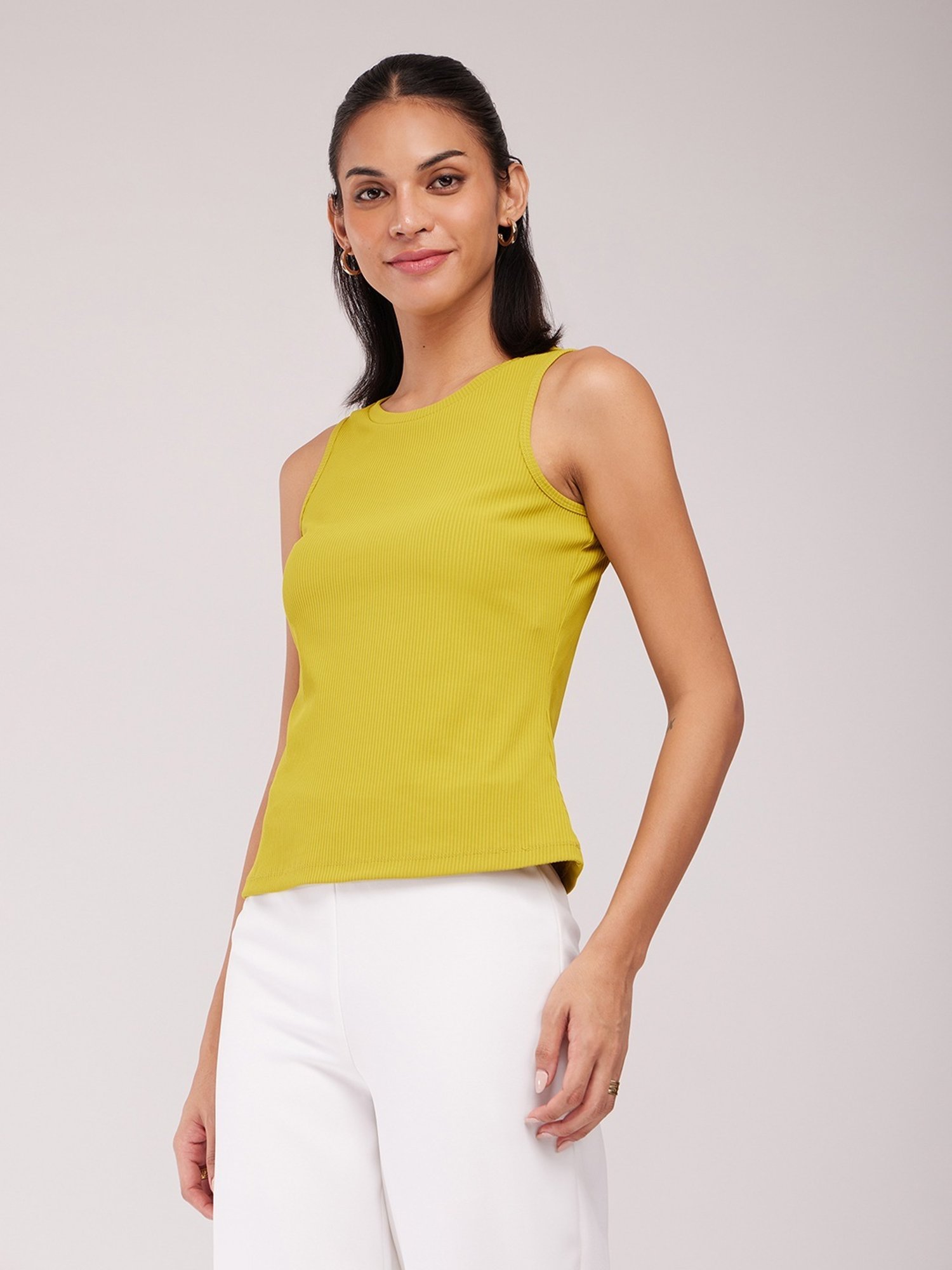 Fablestreet Lime Green Relaxed Fit Top