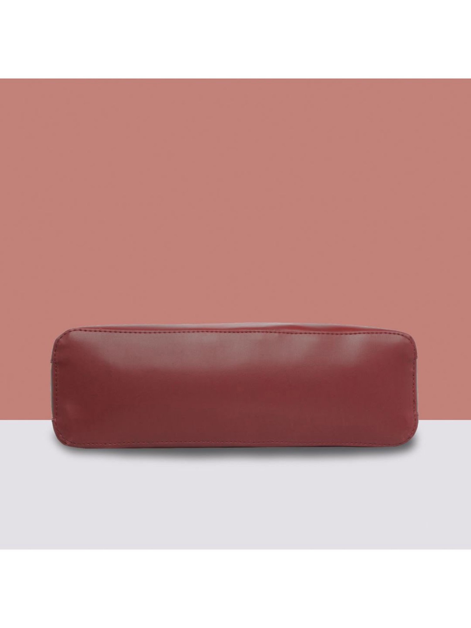 Lavie Lit Module Red Synthetic Solid Laptop Handbag