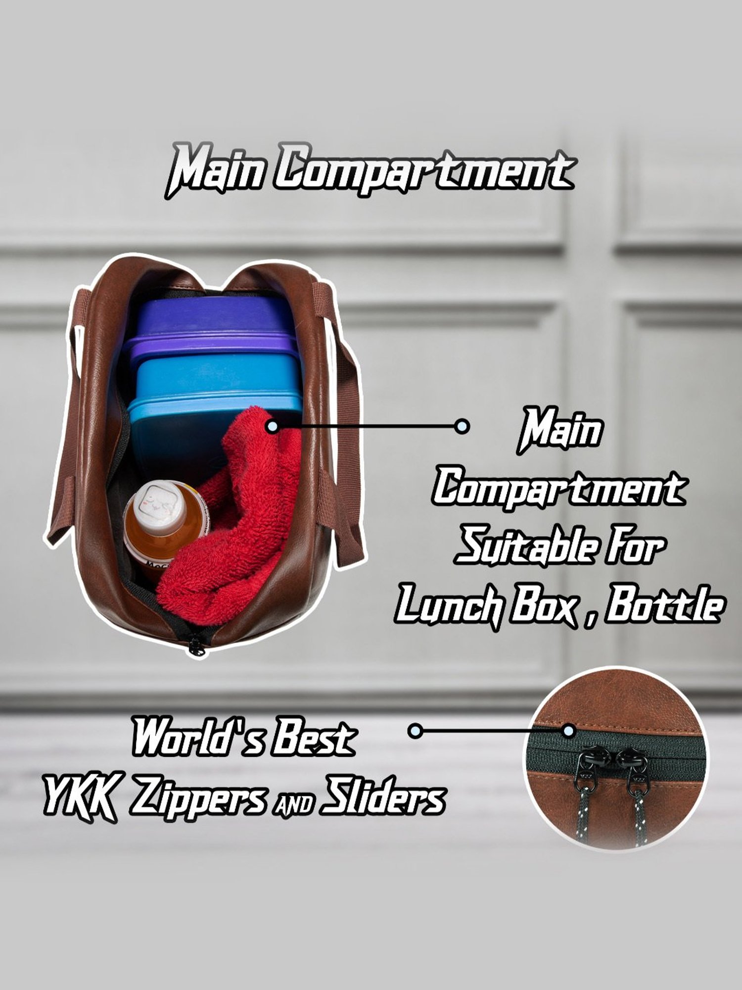 F Gear Nosh Brown Medium Lunch Bag