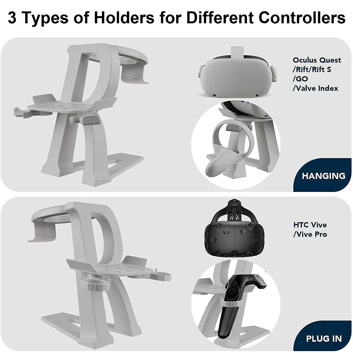 2 Pairs Oculus Quest 2 Elite Washable Silicone Handle Protective Cover