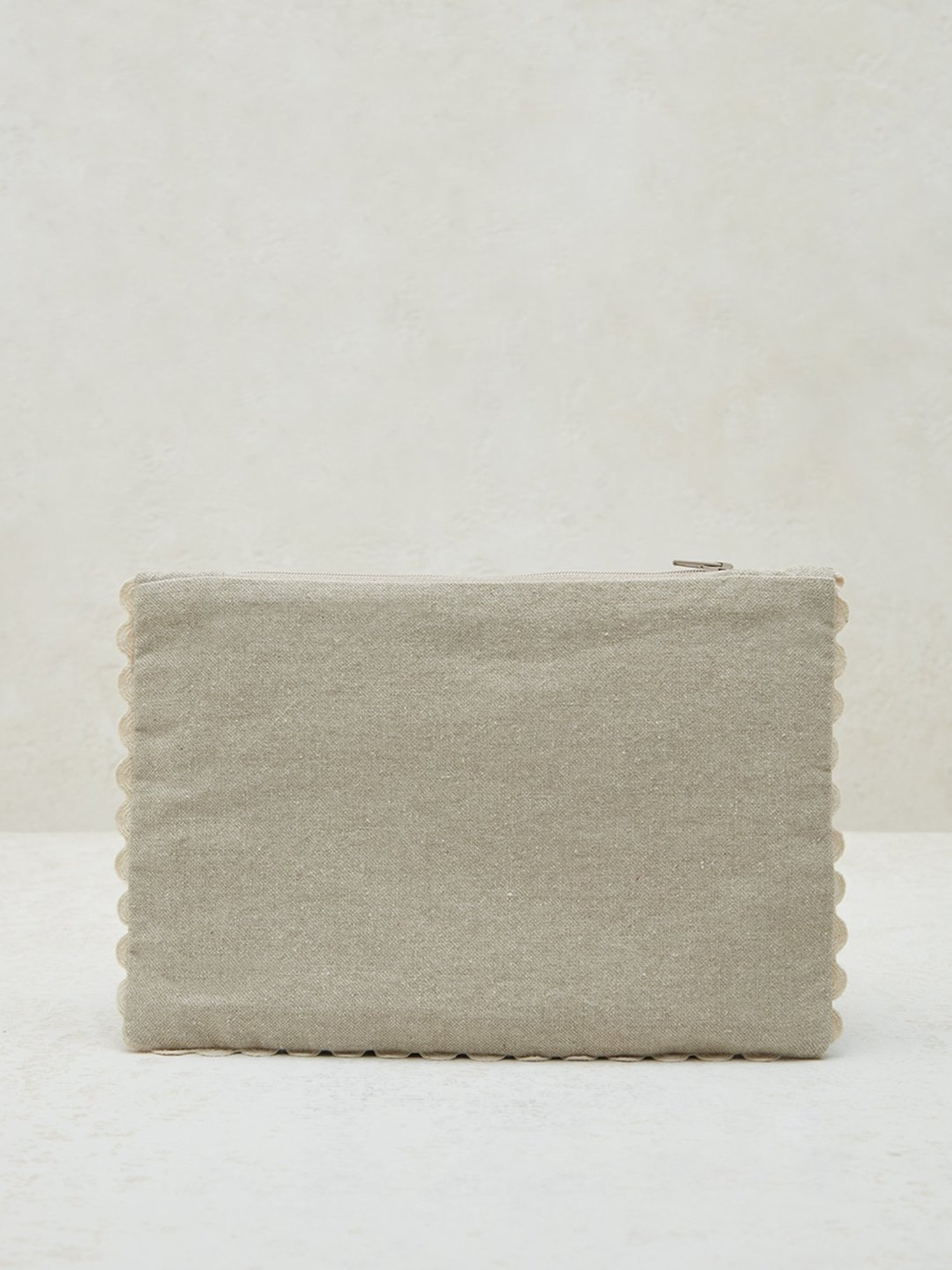 Westside Home Red Sujani Floral Embroidered Pouch