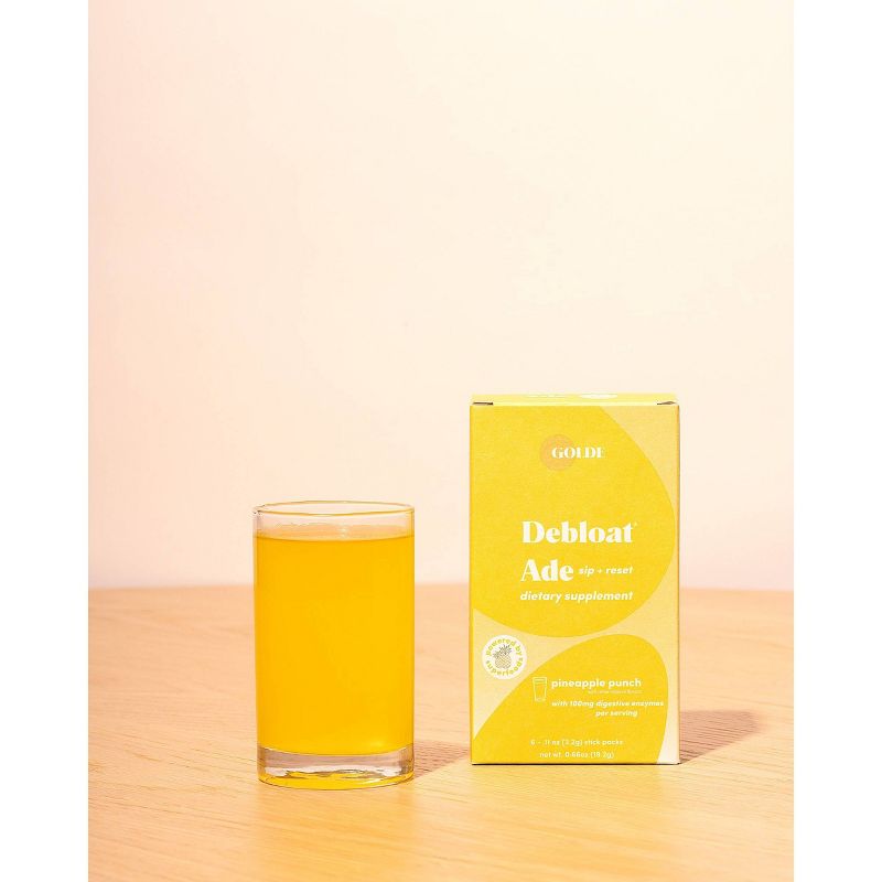 Golde Debloat Ade Pineapple Dietary Supplements - 6ct