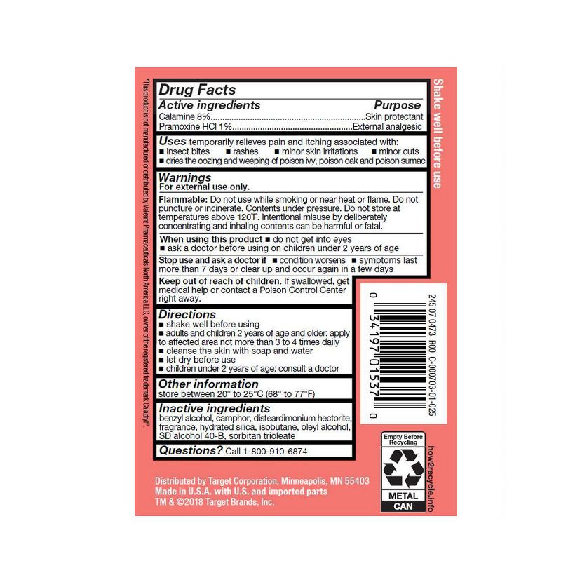 Spray Calamine Lotion - 4.1oz - up & up™