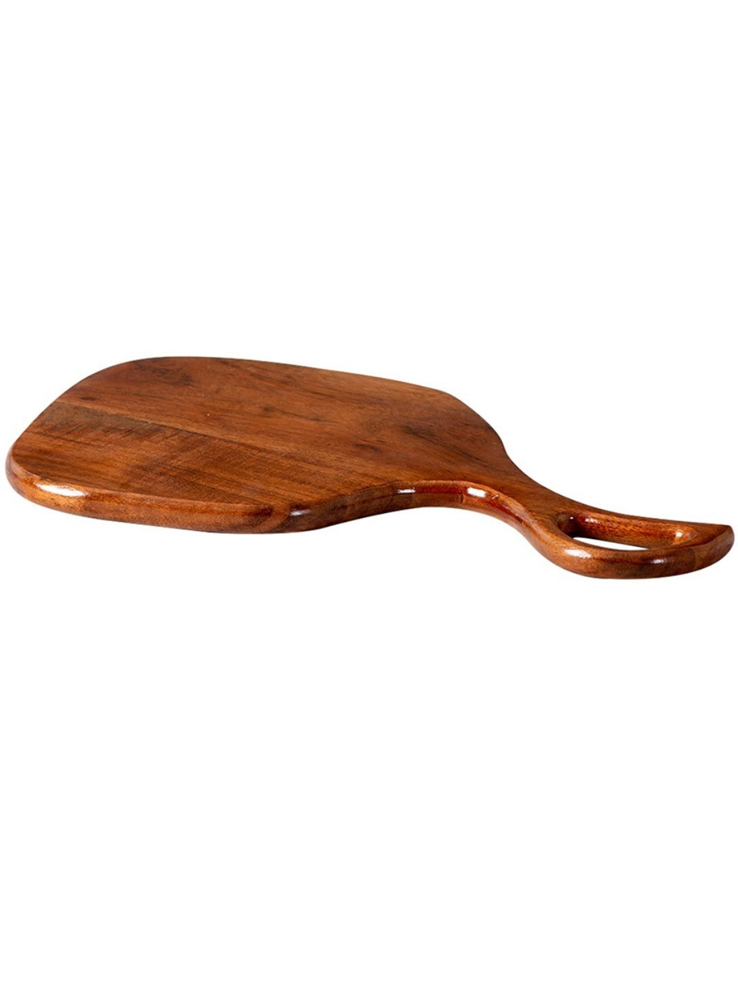 Nestroots Serving Platter Cheese Snack Pizza Wooden Round Serving Tray with Handle Cheese Board