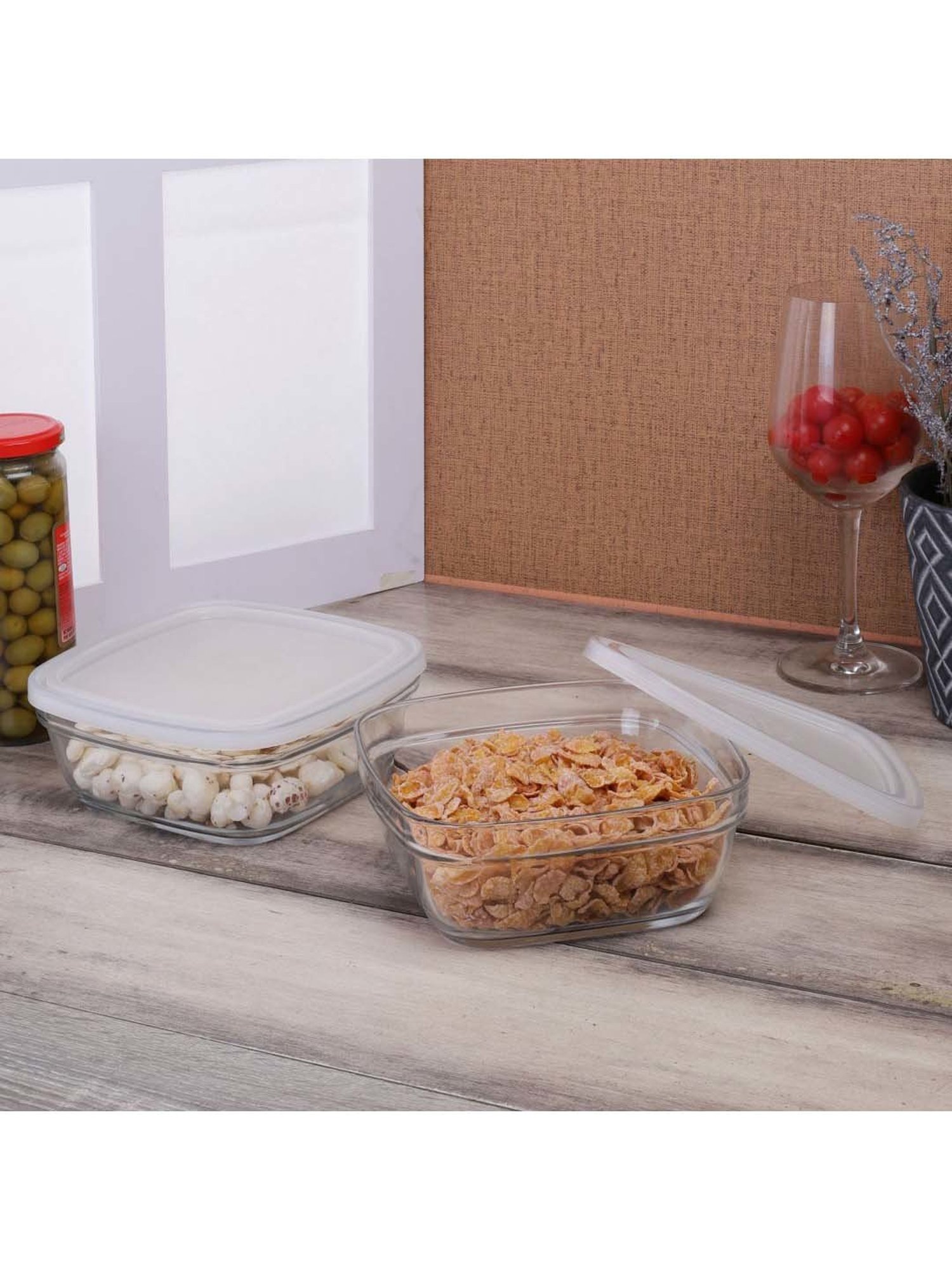 Milton Red Stainless Steel Small Tiffin Box - Set of 2