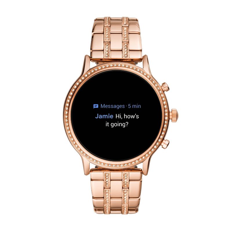 Fossil Gen 5 Smartwatch Julianna HR 44mm - Rose Gold-Tone Stainless Steel