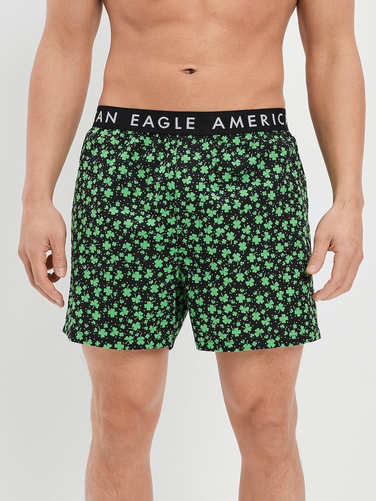 American Eagle Black Regular Fit Printed Boxers