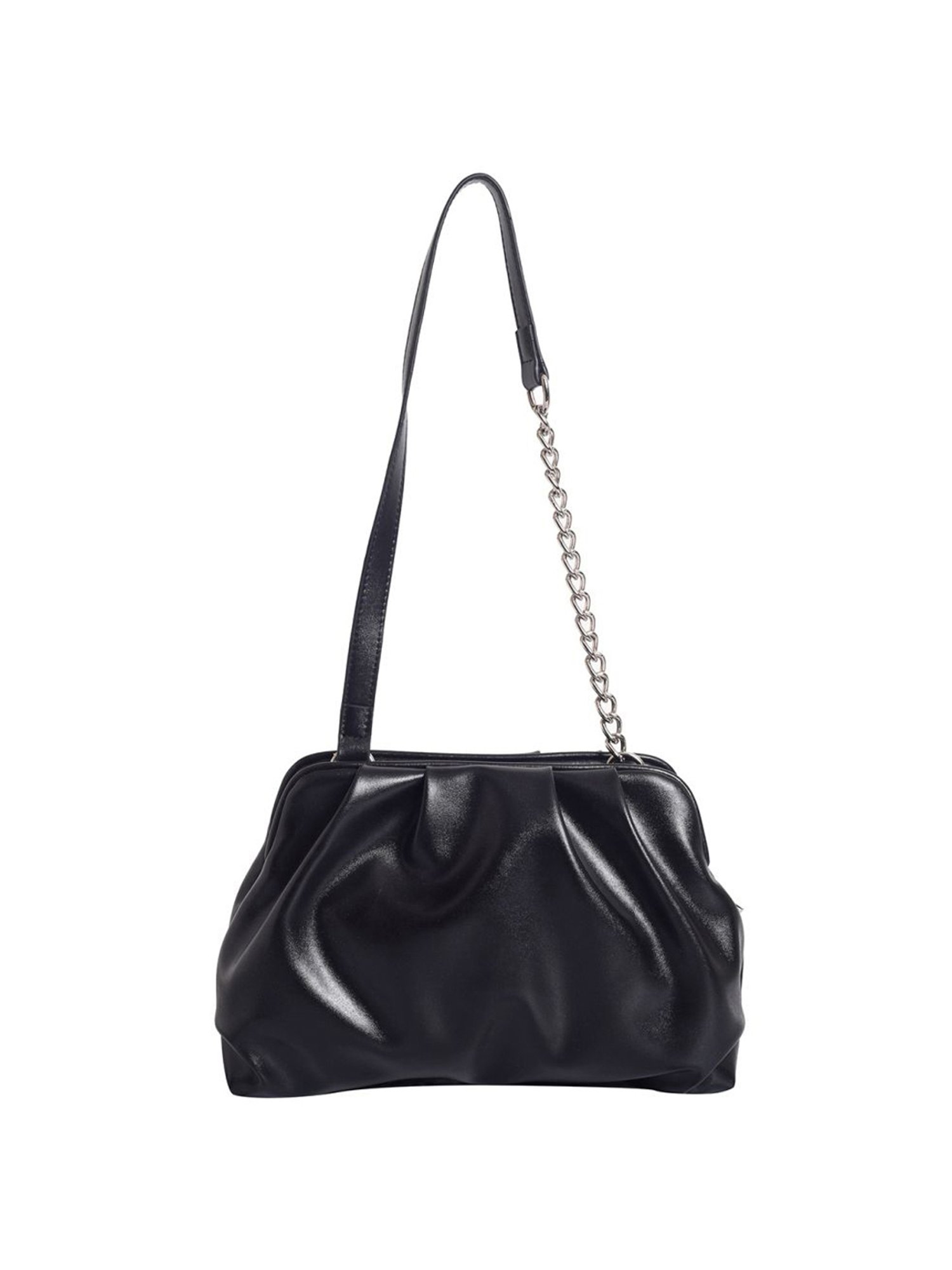 Lino Perros Black Solid Medium Shoulder Bag