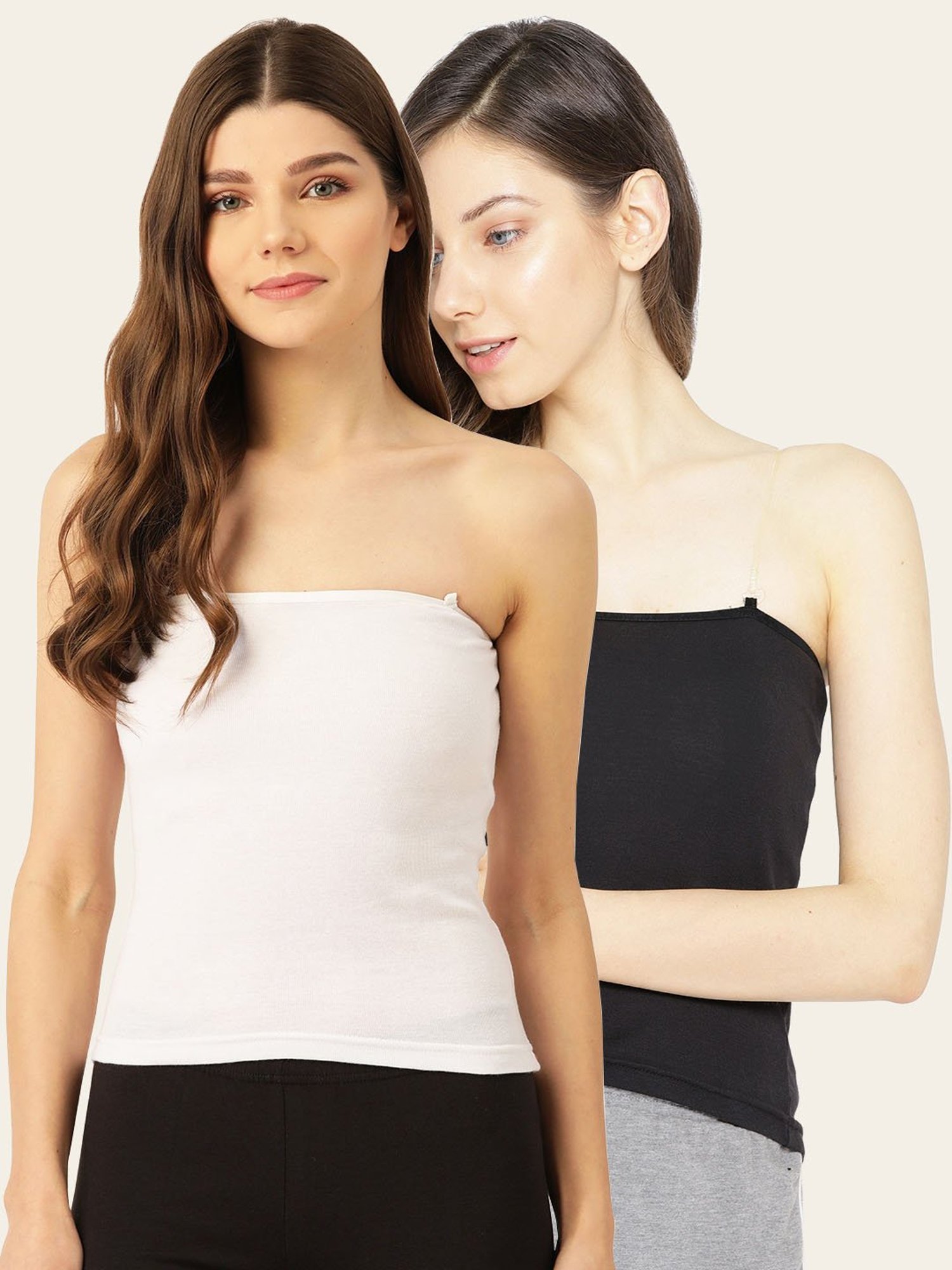 Lady Lyka Multicolor Cotton Camisole (Pack of 2)