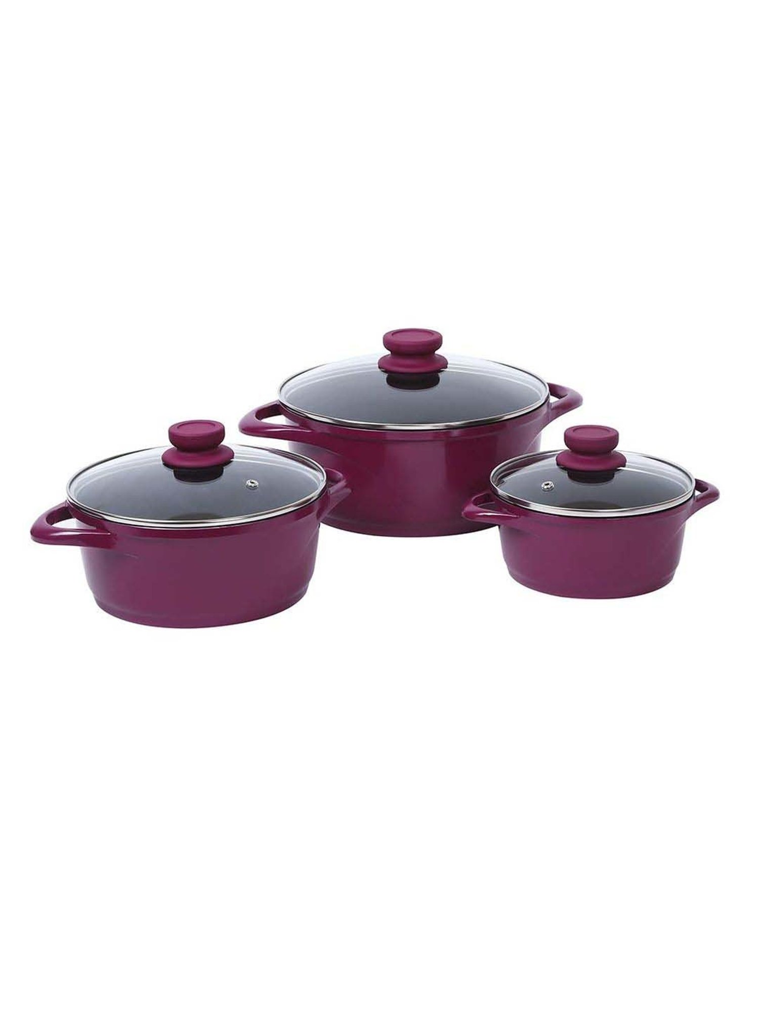 Wonderchef Ceramide Casserole with Lid (2.25 litres, 4 litres, 1.25 litres)