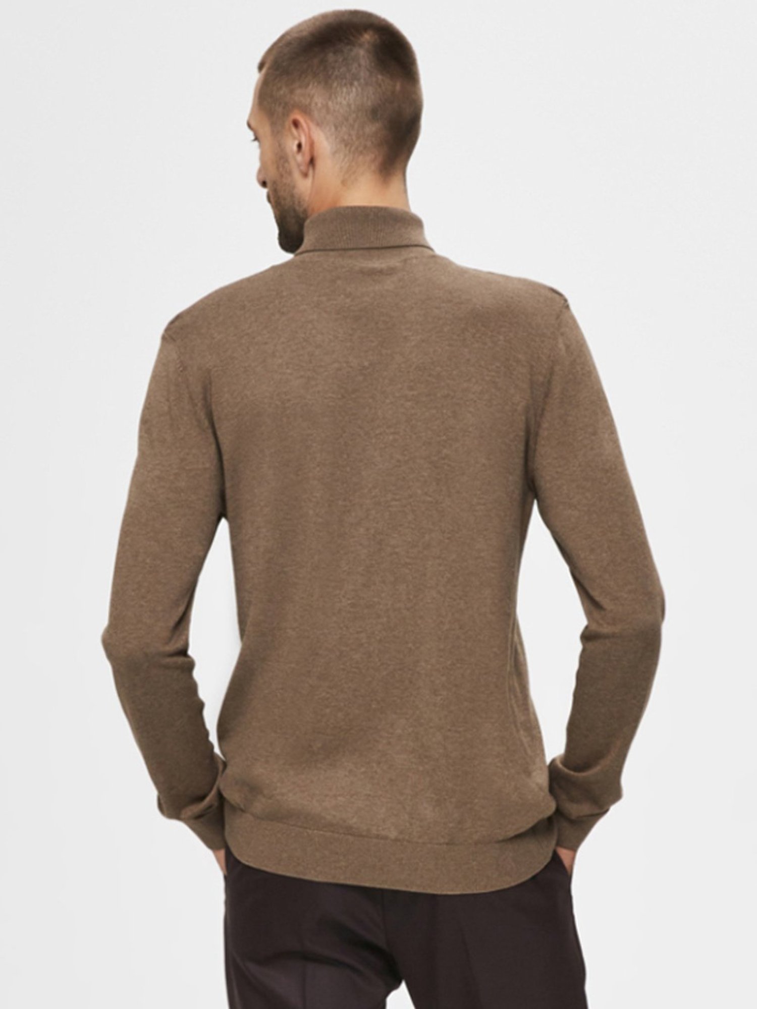 SELECTED HOMME Teak Cotton Regular Fit Pullover