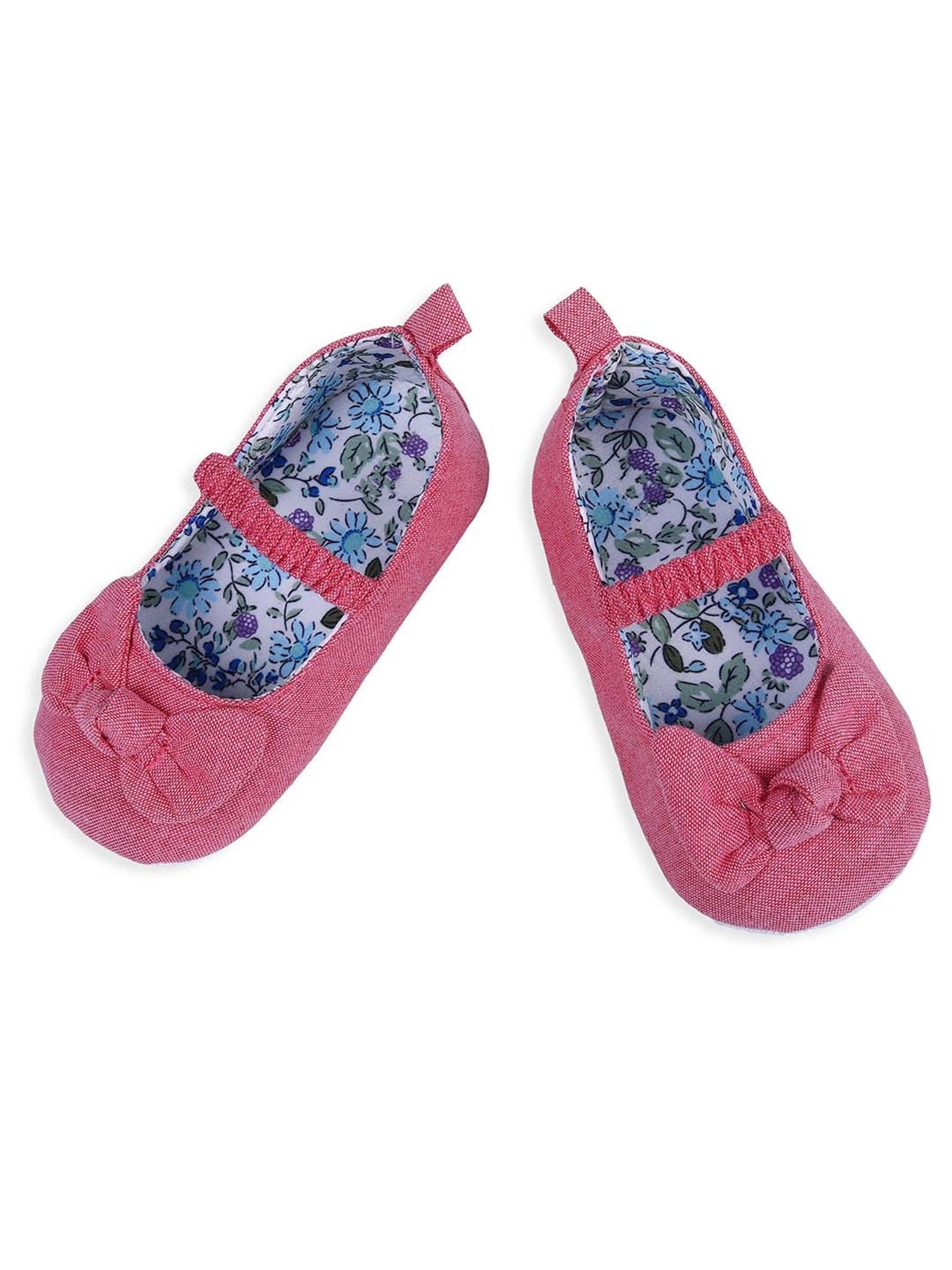 Baby Moo Kids Peach & Blue Mary Jane Shoes