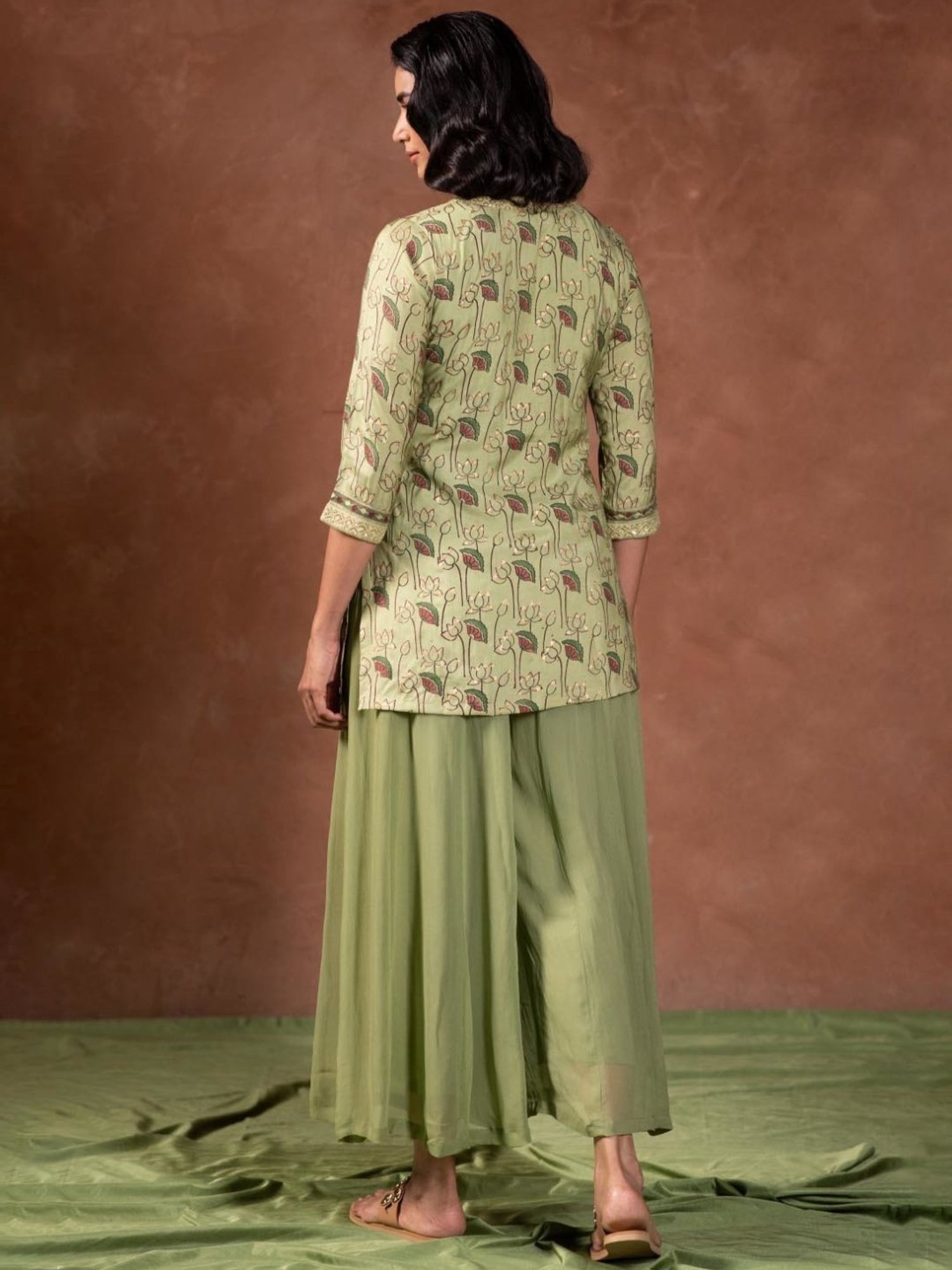 Prakriti Jaipur Green Kamal Kurta